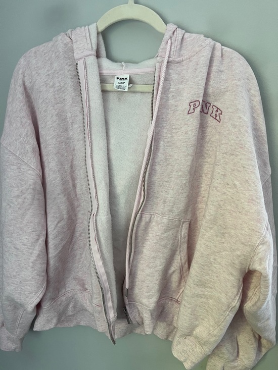 PINK Victoria's Secret Jackets & Blazers - PINK Victoria's Secret Pale Pink Fleece Hoodie
